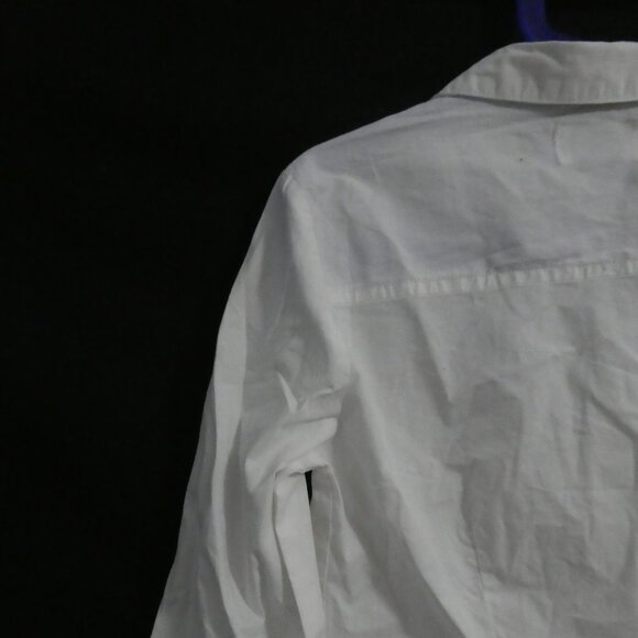 OLD NAVY | medium regular (8) | Solid White Button-Up Dress Shirt | NWT - Picture 11 of 16